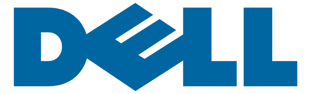 Blue dell logo with stylized slanted "e" representing IT procurement services, on a white background.